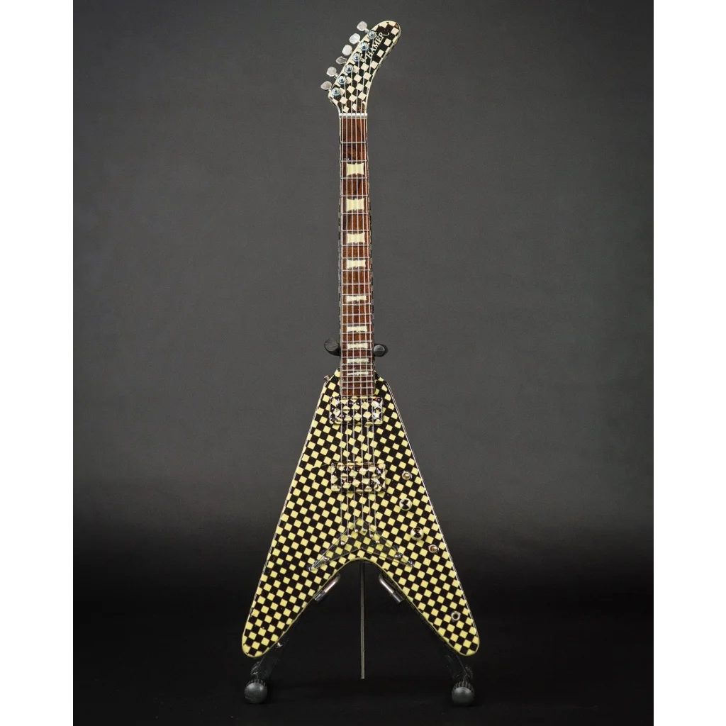 Rick Nielsen Checkered V Miniature Guitar by Axe Heaven®