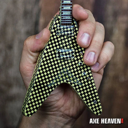 Rick Nielsen Checkered V Miniature Guitar by Axe Heaven®
