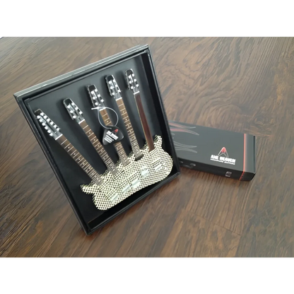 Rick Nielsen officially licensed Axe Heaven mini guitar tie clip set
