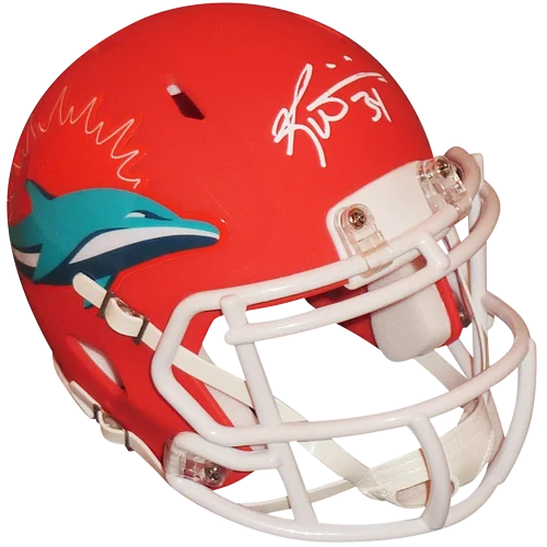 Ricky Williams autographed Miami Dolphins vibrant red mini helmet