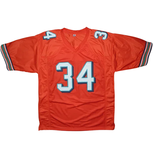 Ricky Williams autographed Miami orange jersey with Puff Puff Run