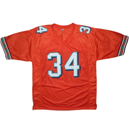 Ricky Williams autographed Miami orange jersey with Puff Puff Run