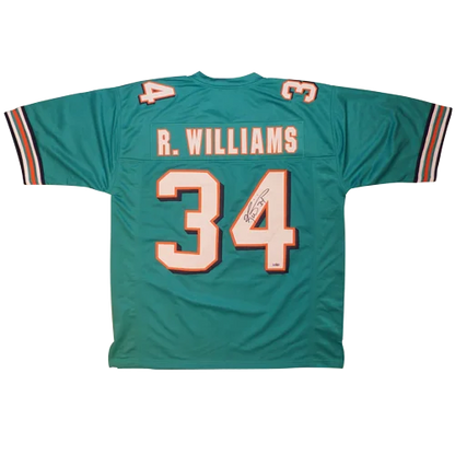 Ricky Williams autographed Miami Dolphins teal jersey #34