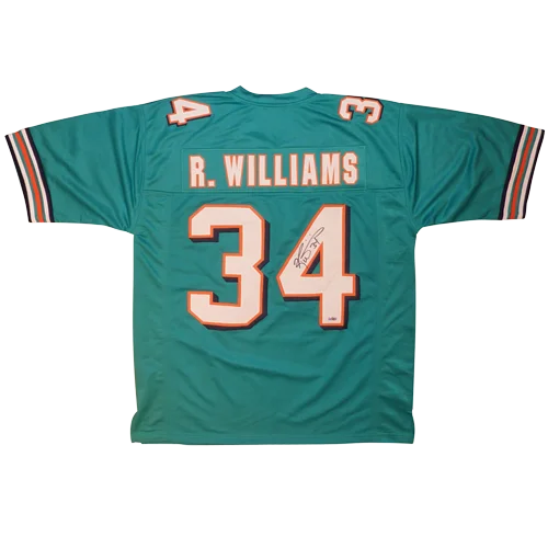 Ricky Williams autographed Miami Dolphins teal jersey #34