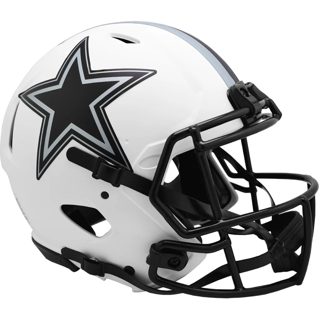 Dallas Cowboys lunar eclipse size authentic black white star helmet