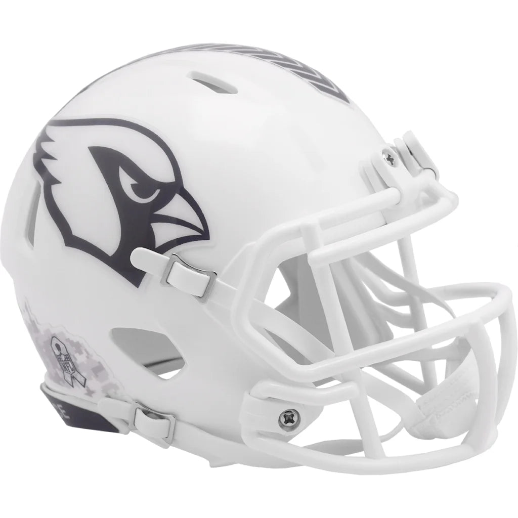 White Arizona Cardinals Riddell Salute to Service camo helmet