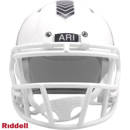 White Riddell NFL Salute to Service Cardinals camo tribute helmet with ari logo