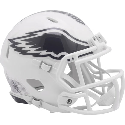 White Riddell NFL Salute to Service Eagles Camo Tribute Helmet