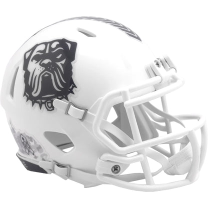 Riddell NFL Salute to Service black and white bulldog helmet with silver accents