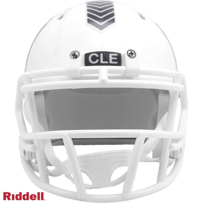Riddell NFL Salute to Service white CLE helmet with black stripe