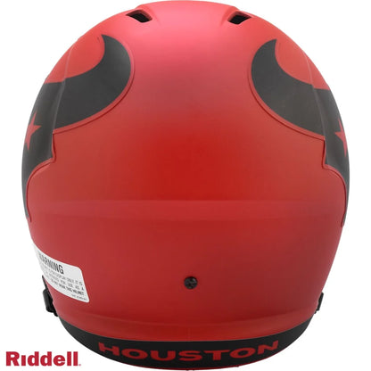 Riddell Rave Matte Red replica football helmet with black facemask