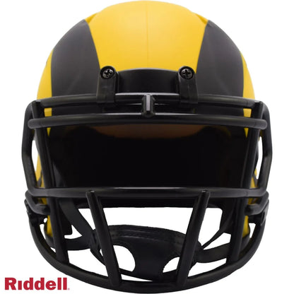 Riddell Rave mini football helmet in black yellow matte finish