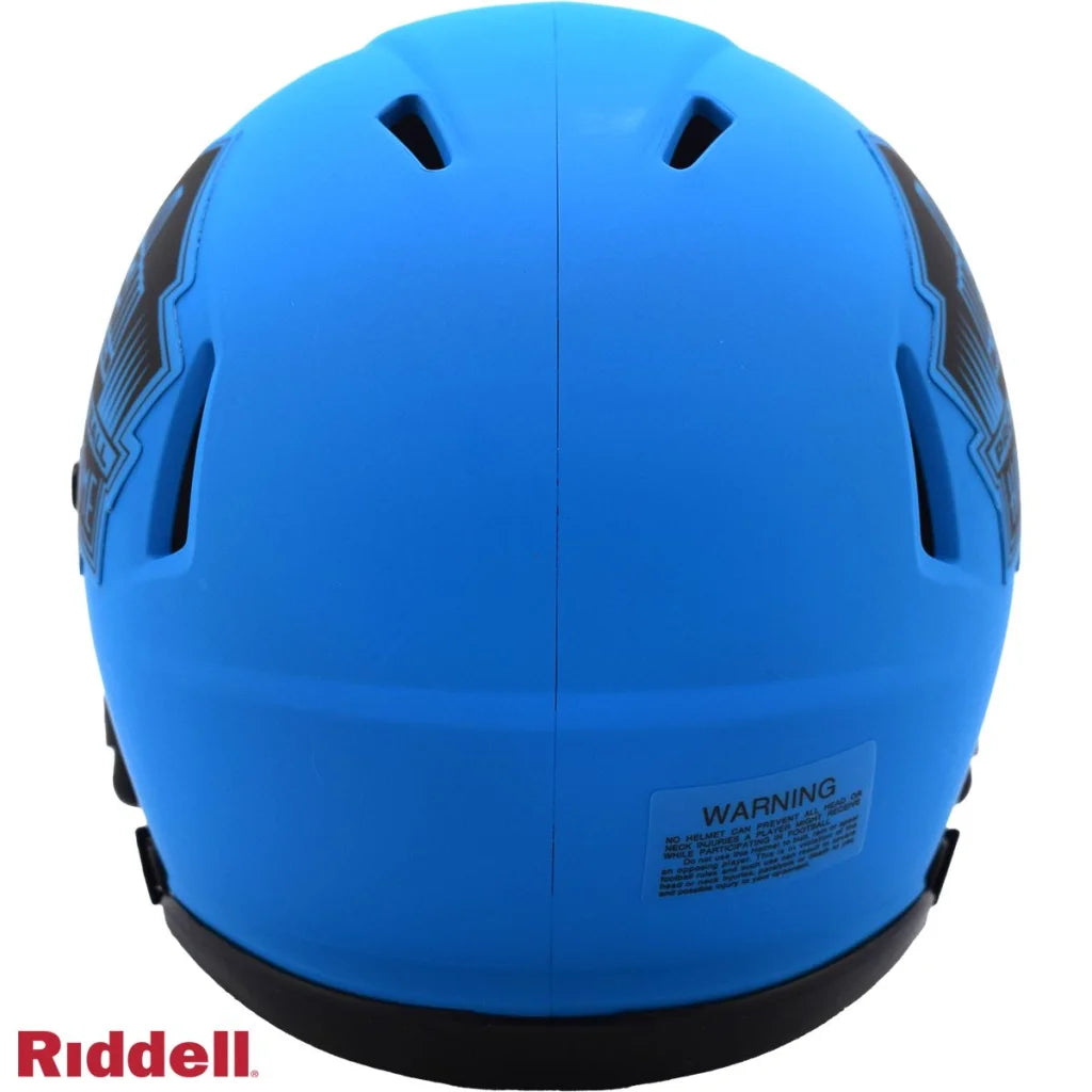 Riddell Speed Mini Football Helmet Features Matte Blue Rave Design | Authentic Sports Collectible | vintageantiquesgifts.com