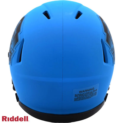 Riddell Speed Mini Football Helmet Features Matte Blue Rave Design | Authentic Sports Collectible | vintageantiquesgifts.com