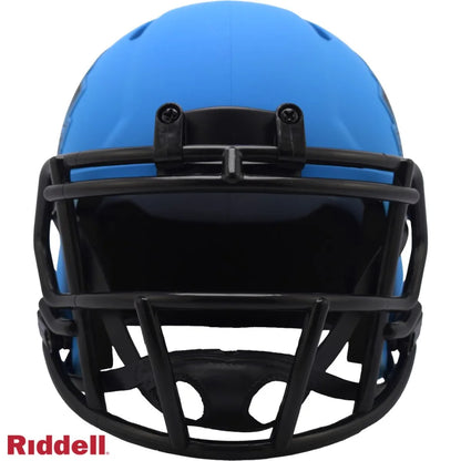 Riddell Speed Mini Football Helmet Features Matte Blue Rave Design | Authentic Sports Collectible | vintageantiquesgifts.com