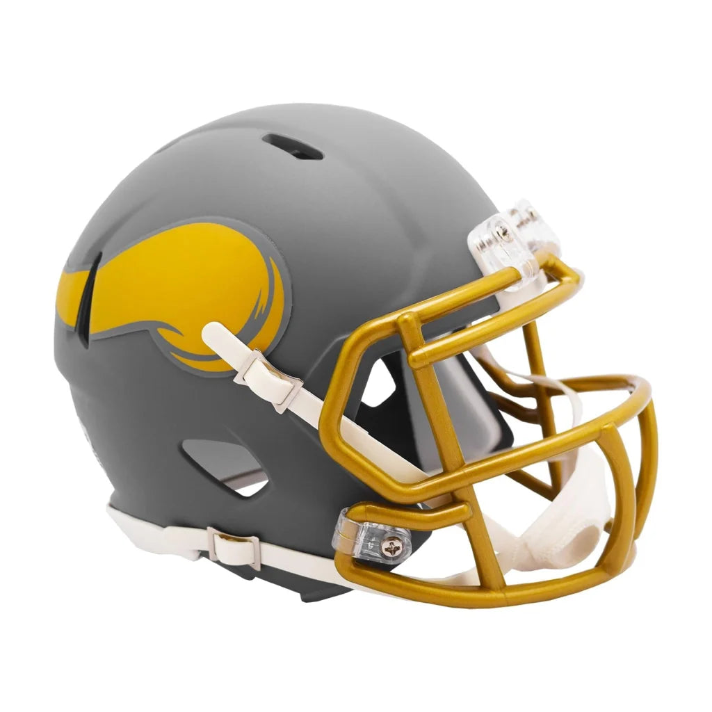Riddell Speed Slate Collection Football Helmet Charcoal and Gold | Creative Sports | vintageantiquesgifts.com