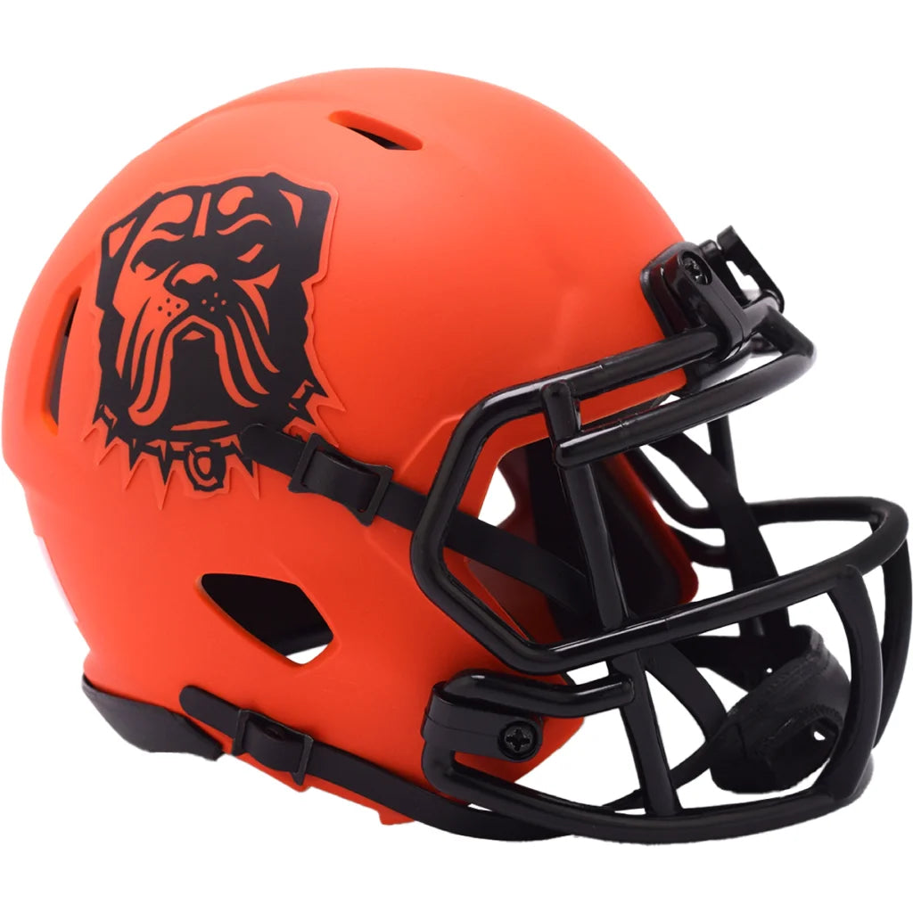Riddell SpeedFlex Mini Football Helmet Features Orange Matte Design | Creative Sports | vintageantiquesgifts.com