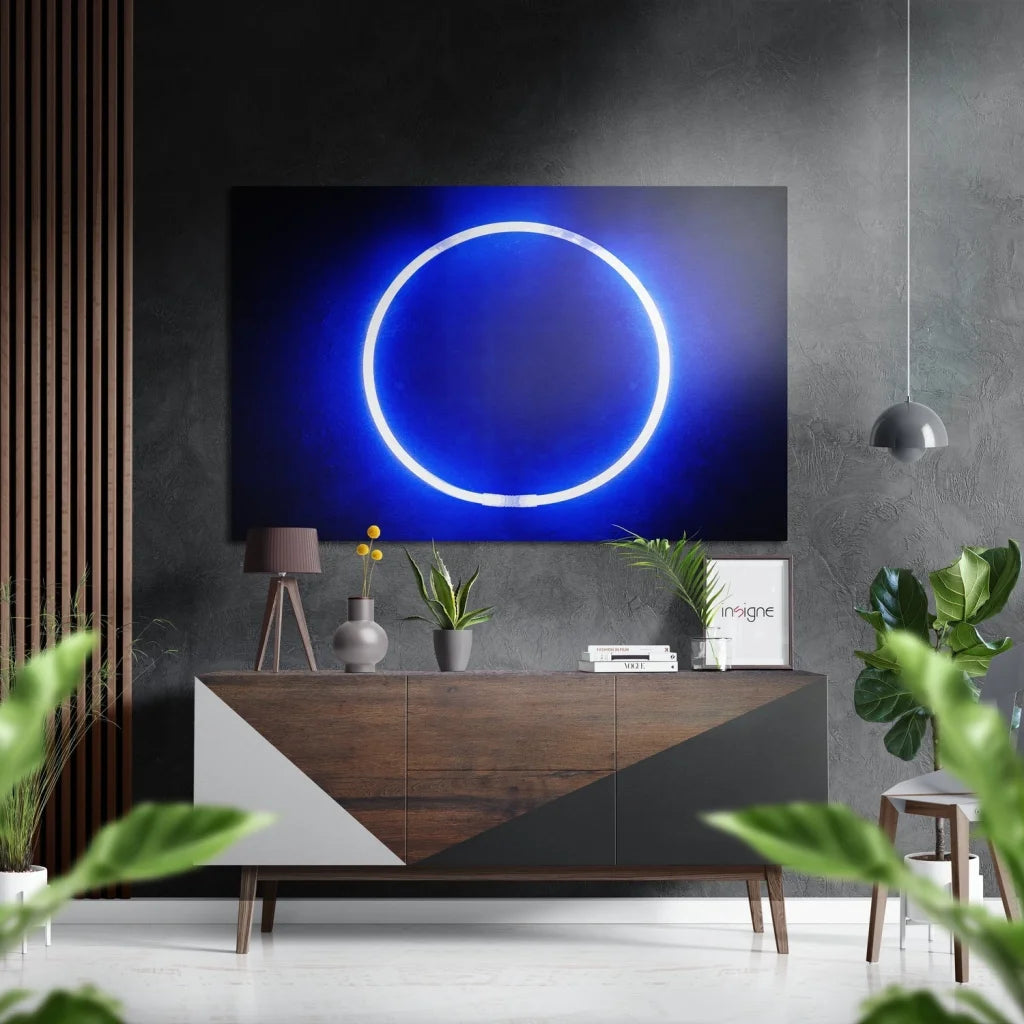 Stunning Brushed Aluminium Dibond Wall Art with Neon Glow | Insigneart USA | vintageantiquesgifts.com