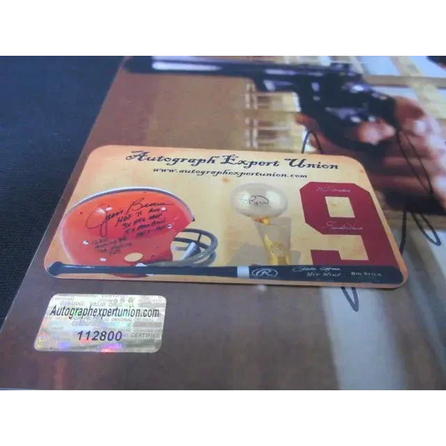 Sports memorabilia authentication card for Robert De Niro signed 8x10 photo Taxi Driver