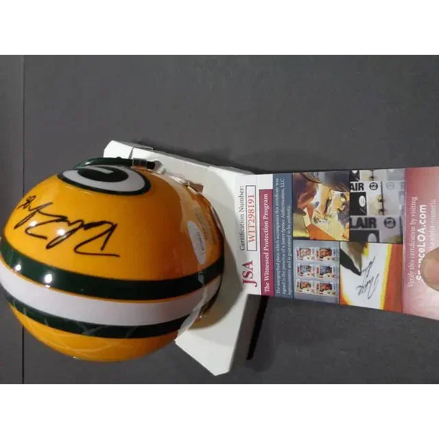 Green Bay Packers mini helmet signed by Robert Tonyan with JSA certification