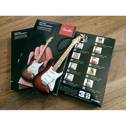 Axe Heaven Telecaster guitar holiday ornament on tree