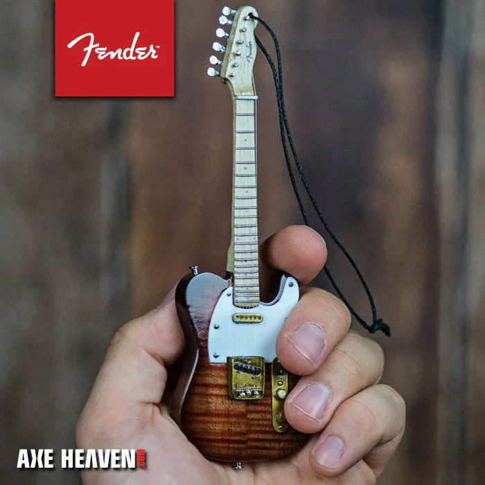 Axe Heaven Telecaster guitar holiday ornament in wood and metal