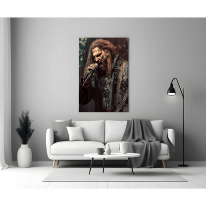 Epic Metal Singer Glass Wall Art Print | Modern Wall Art Decor | vintageantiquesgifts.com