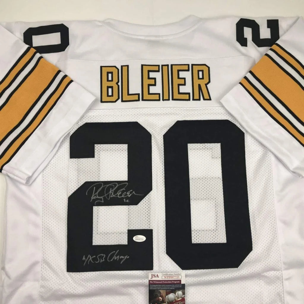 Rocky Bleier Pittsburgh Steelers jersey number 20 with JSA certification