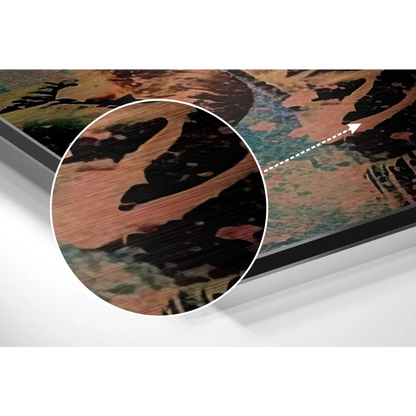 Abstract textured earthy art on brushed aluminium dibond print