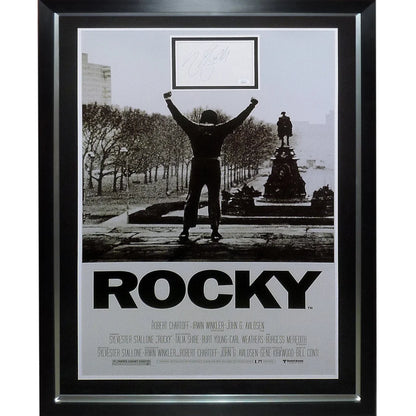 Deluxe framed Rocky movie poster with Stallone autograph and JSA letter