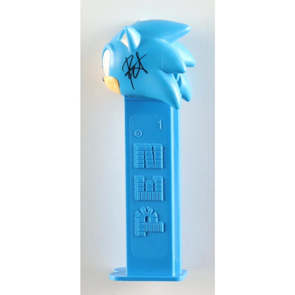 Roger Craig Smith signed blue Sonic the Hedgehog PEZ dispenser