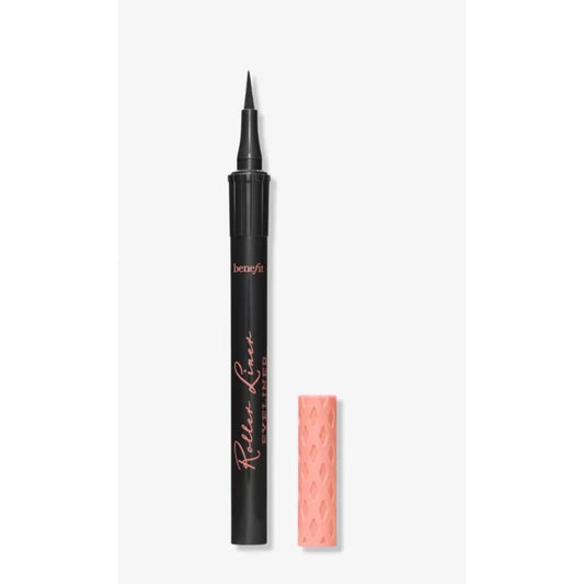 Black Roller Liner liquid eyeliner pen with peach cap, 10ml lash line