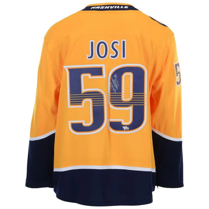 Roman Josi autographed Nashville Predators gold #59 jersey with Josi 59