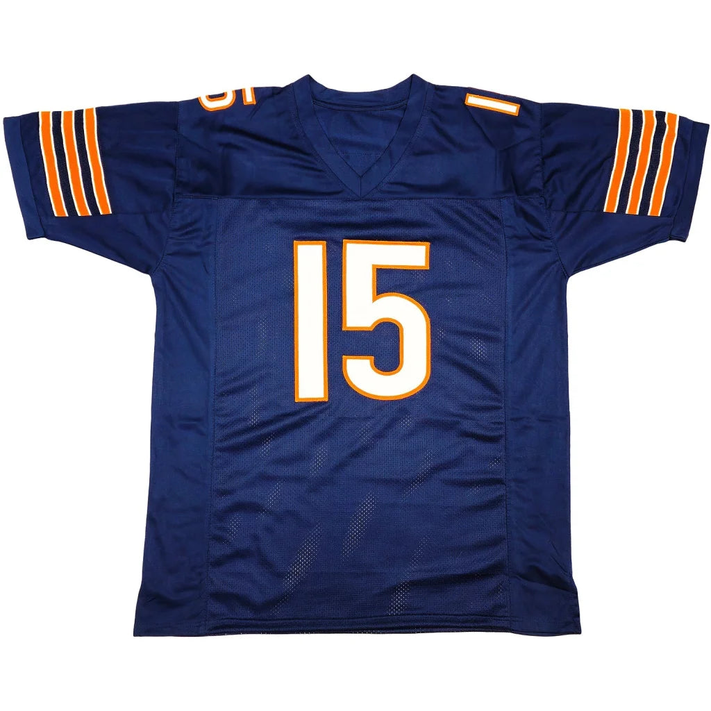 Rome Odunze autographed Chicago Bears navy jersey with number 15
