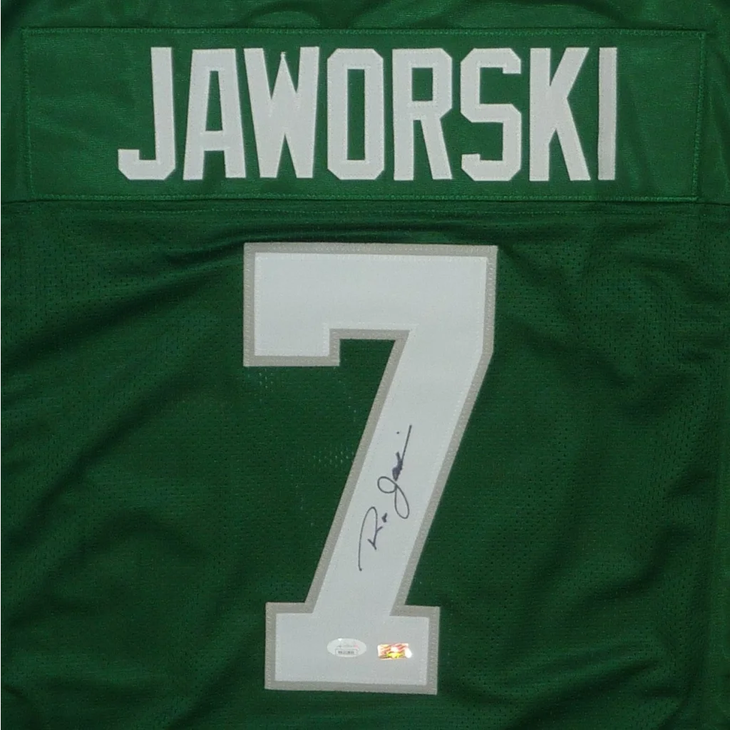Ron Jaworski autographed Philadelphia Eagles green jersey back #7 Jaworski