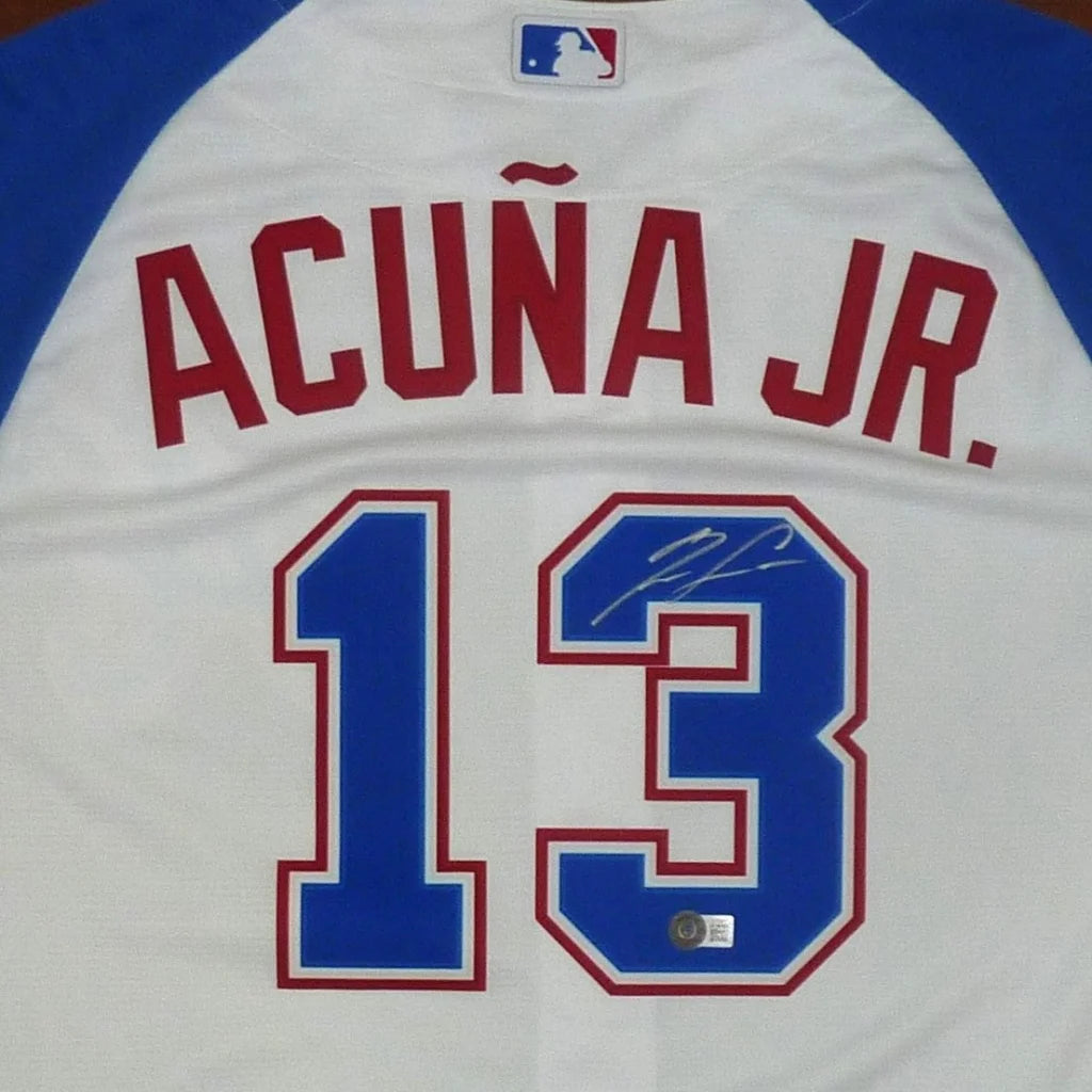 Ronald Acuna Jr. autographed Atlanta Braves City Connect jersey with #13