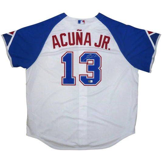 Ronald Acuna Jr. autographed Atlanta Braves City Connect jersey with number 13