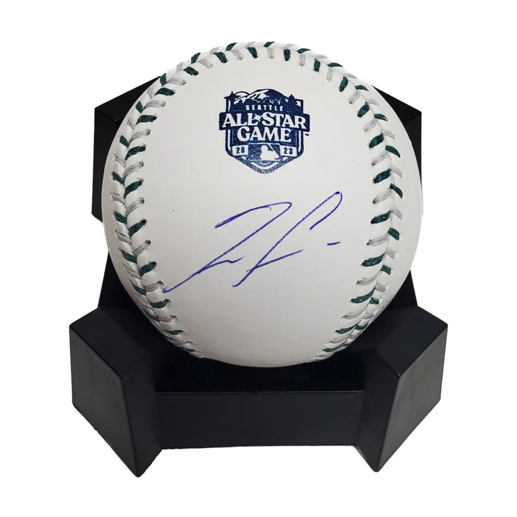 Ronald Acuna signed 2023 All-Star Game Baseball with stand