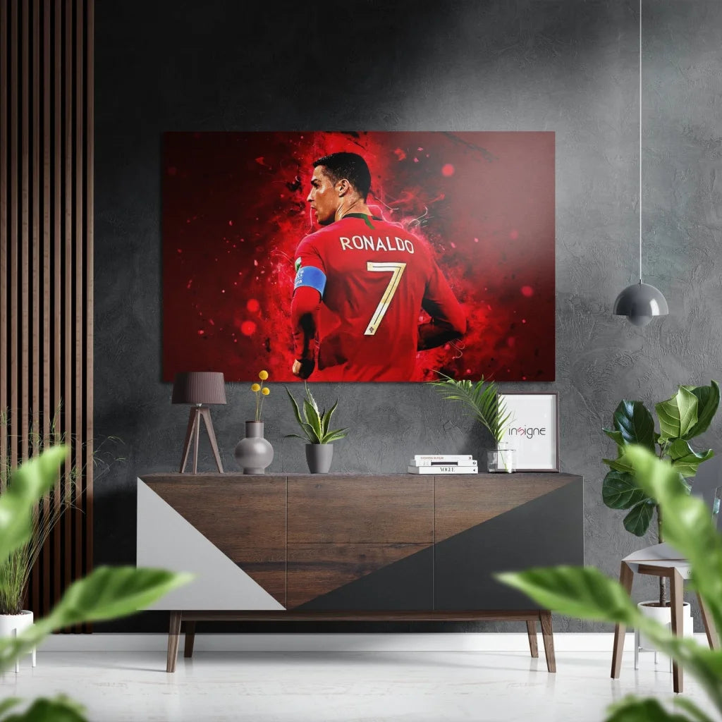 Ronaldo Brushed Aluminium Dibond Wall Art
