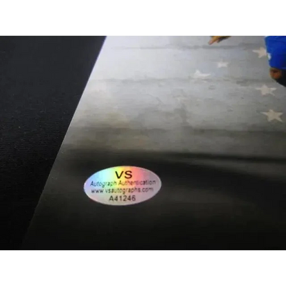 Holographic autograph authentication sticker on Ronaldo Nazario Brazil 8x10 photo VSA COA