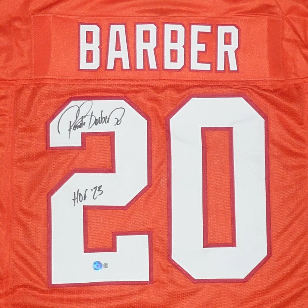 Ronde Barber autographed Tampa Bay HOF jersey number 20