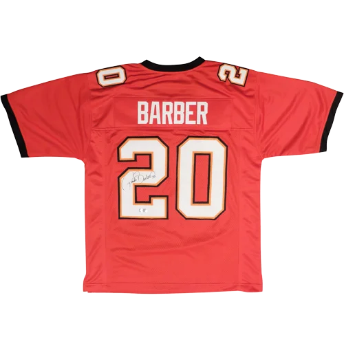 Ronde Barber autographed red Tampa Bay Buccaneers jersey #20