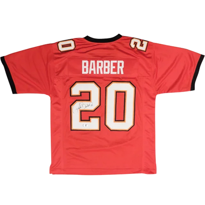 Ronde Barber autographed red Tampa Bay Buccaneers jersey #20