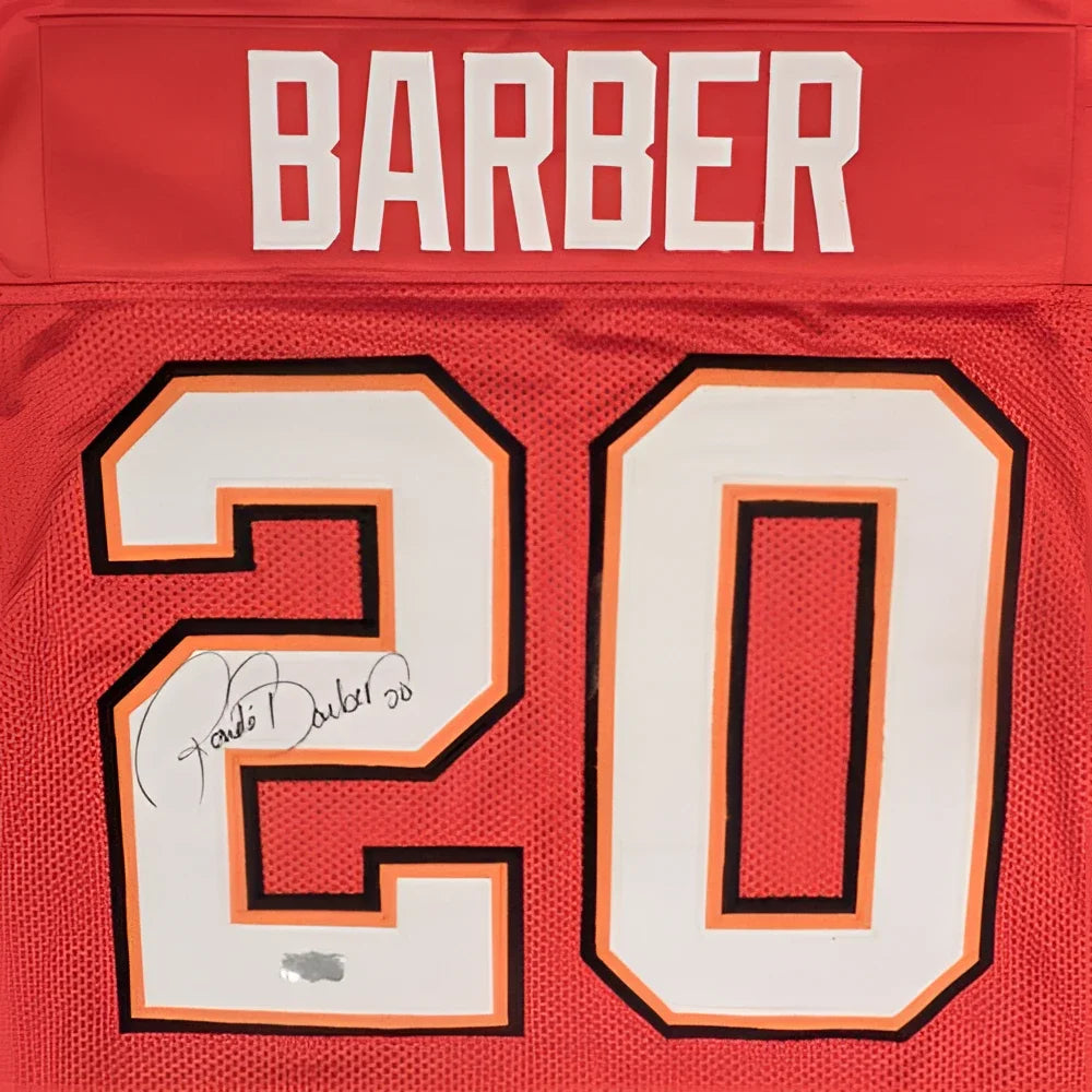 Ronde Barber autographed Tampa Bay red mesh jersey with Barber 20