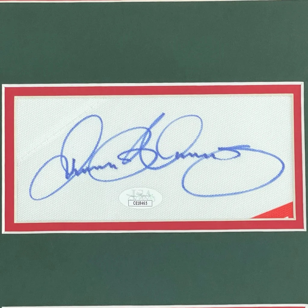 Rory McIlroy autographed 2025 Masters Champion Deluxe framed pin flag piece