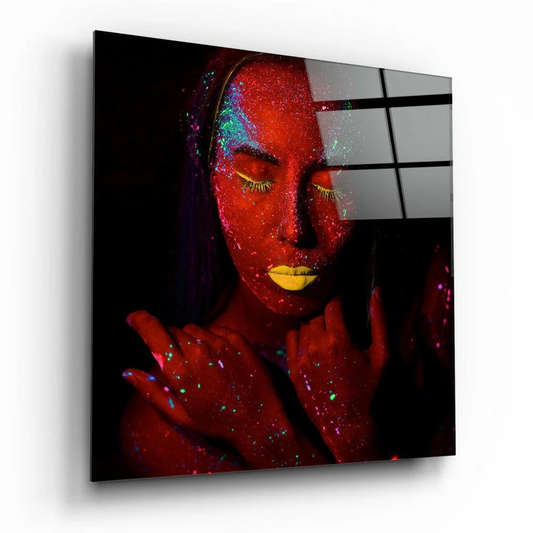 Glitter Glam Abstract Glass Wall Art Set with Bold Colors | Insigneart USA | vintageantiquesgifts.com