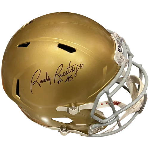 Rudy Ruettiger autographed Notre Dame Fighting Irish replica helmet