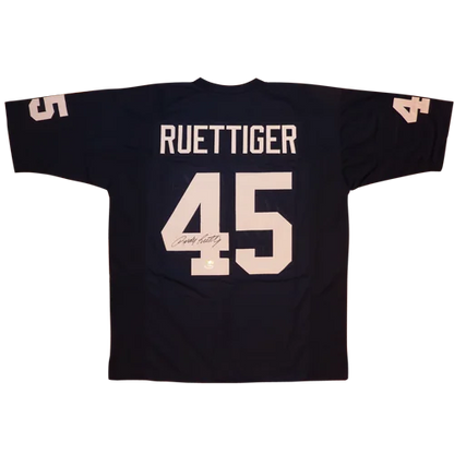 Rudy Ruettiger autographed Notre Dame navy blue #45 custom jersey