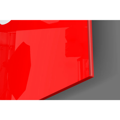 Glossy red glass wall art canvas print with motivational success rules