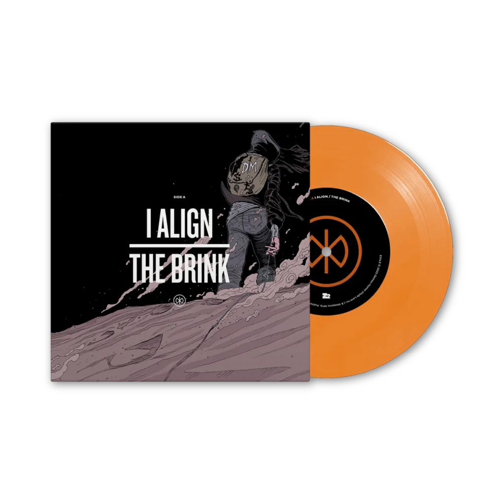 Orange vinyl record and album cover from Ryan Clark Signed Demon Hunter Bundle